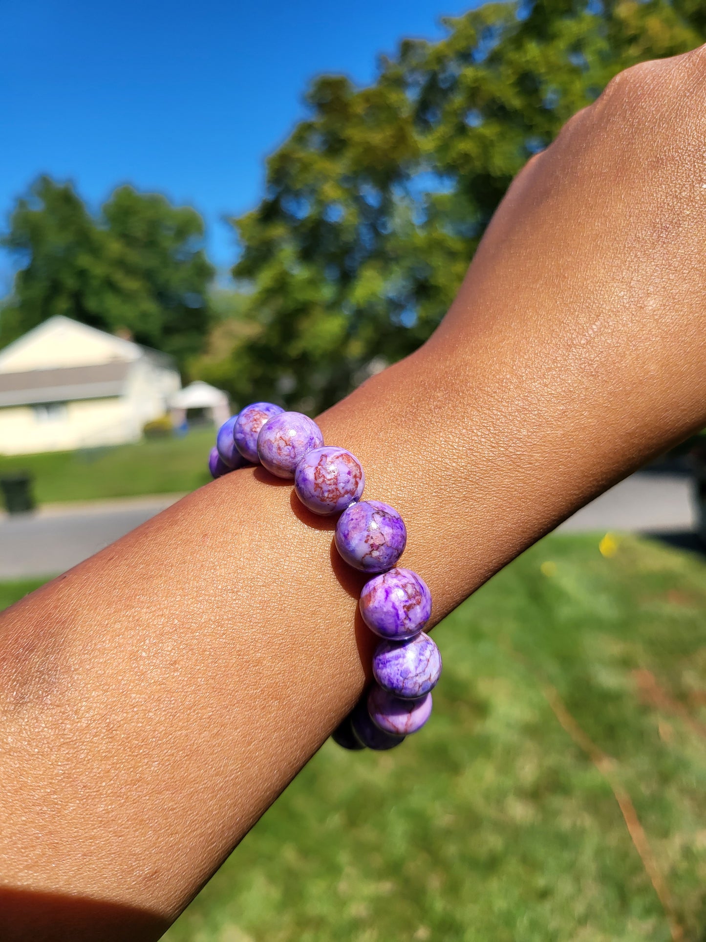 AAAAA+ High Quality Purple Phosphosiderite Bracelets