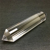 Hand-crafted Double Terminated 24-sided Clear Quartz Vogel Crystal Point Wand Metamorphidi