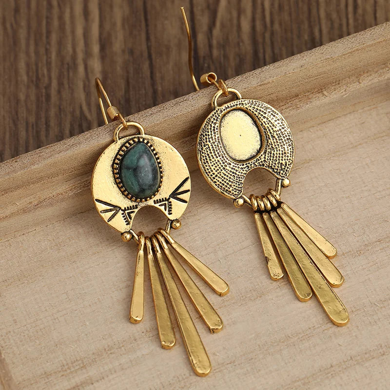 Elegant Bohemian Turquoise Earrings