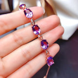 Amethyst 18K Rose Gold Luxury Bracelet