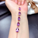 Amethyst 18K Rose Gold Luxury Bracelet