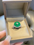 vintage green jade ring
