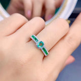 Luxury Green Emerald Ring