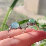 Natural Stone Wire Wrapped Crystal Rings