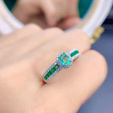 Luxury Green Emerald Ring