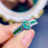 Luxury Green Emerald Ring