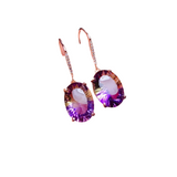 925 Sterling Silver Ametrine (Amethyst + Citrine) Earrings