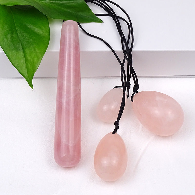 Rose Quartz Yoni Egg Set Metamorphidi