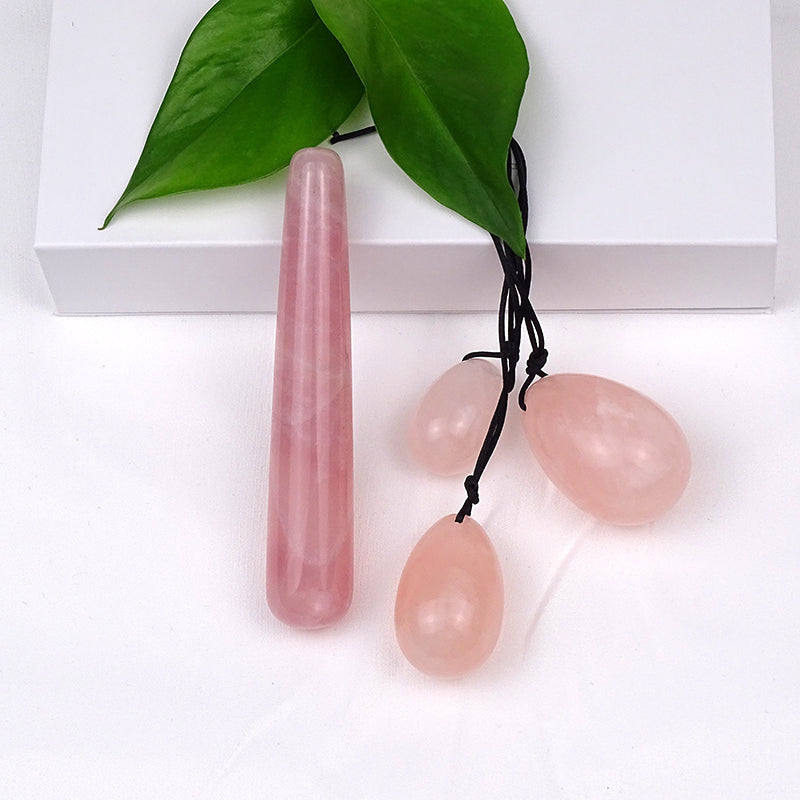 Rose Quartz Yoni Egg Set Metamorphidi