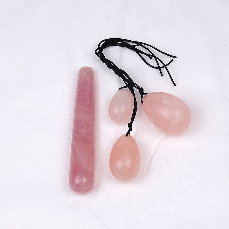 Rose Quartz Yoni Egg Set Metamorphidi