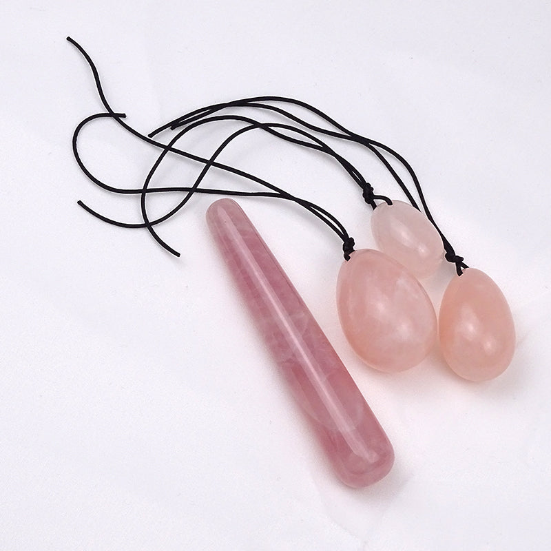 Rose Quartz Yoni Egg Set Metamorphidi