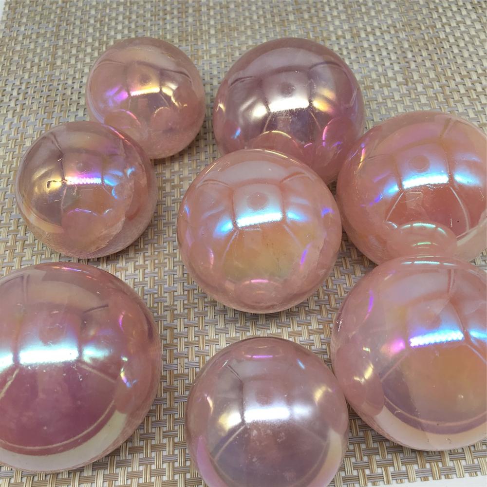 Angel Aura Rose Quartz Crystal Spheres metamorphidi