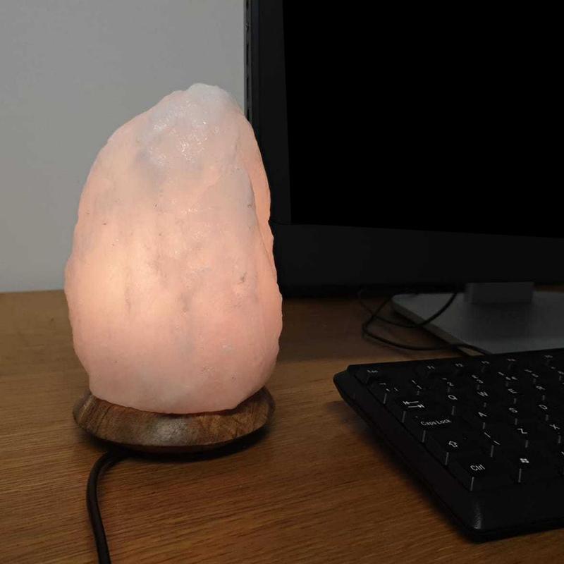 Himalayan Crystal Rock Salt Lamp with LED metamorphidi