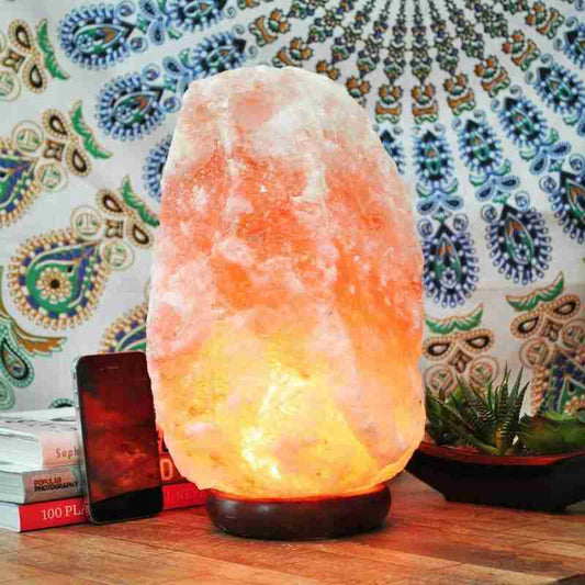 Himalayan Crystal Rock Salt Lamp with LED metamorphidi