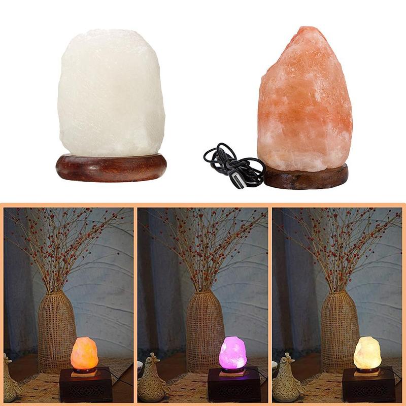 Himalayan Crystal Salt Lamps with LED 7 Color Display metamorphidi