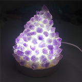 Amethyst Quartz Healing Crystal Meditation Lamp metamorphidi