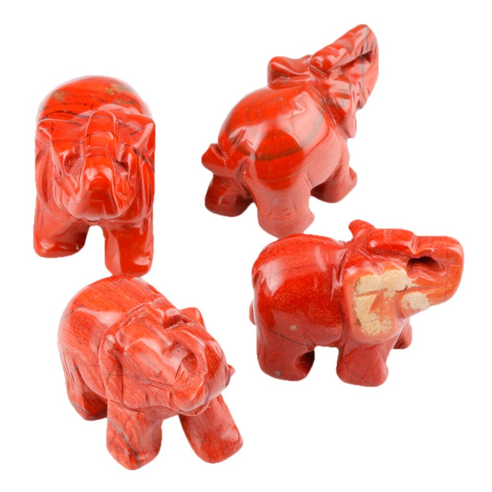 Hand Carved Crystal Elephant Figurines metamorphidi